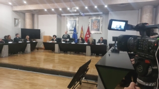 El presidente Celso Rodríguez durante su intervención